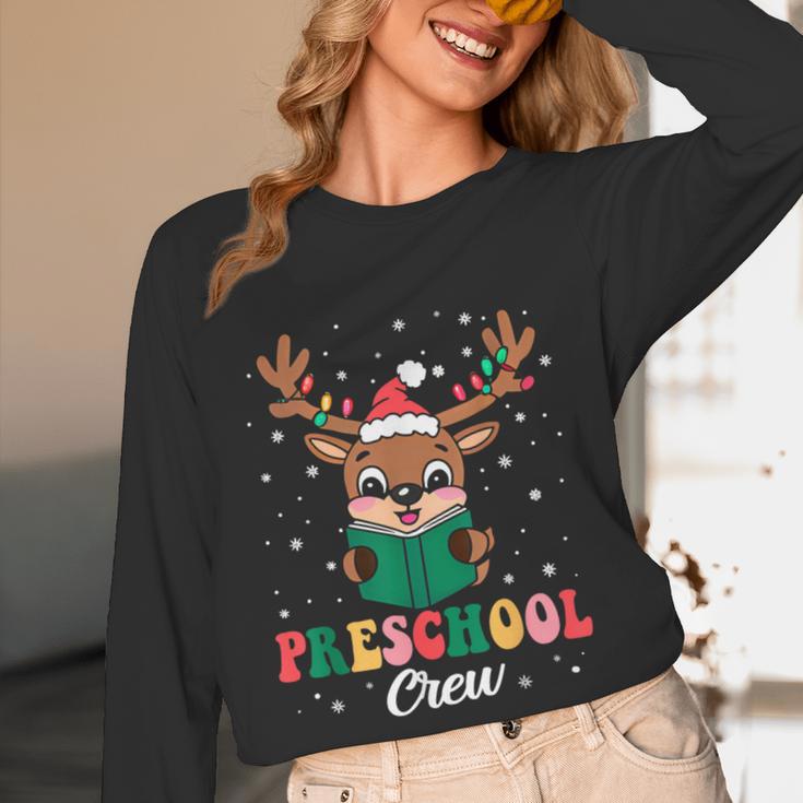 Preschool Crew Xmas Reindeer Teacher Student Christmas Women Long Sleeve T-Shirt, novelty gifts, funny gifts Preschool Crew Xmas Reindeer Teacher Student Christmas Women Long Sleeve T-Shirt, novelty gifts, funny gifts