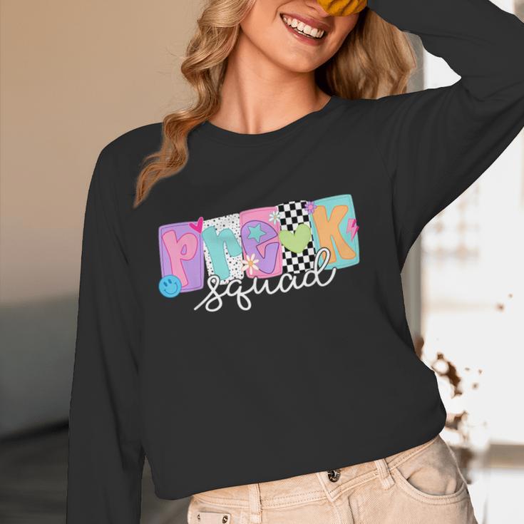 Preschool Squad Team Pre-K Crew Back To School Teacher Women Long Sleeve T-Shirt, novelty gifts, funny gifts Preschool Squad Team Pre-K Crew Back To School Teacher Women Long Sleeve T-Shirt, novelty gifts, funny gifts