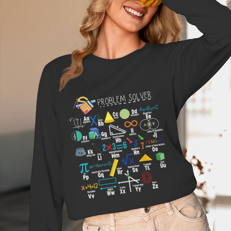 Problem Solver Math Alphabet ABC Teacher Students Women Long Sleeve T-Shirt, novelty gifts, funny gifts Problem Solver Math Alphabet ABC Teacher Students Women Long Sleeve T-Shirt, novelty gifts, funny gifts