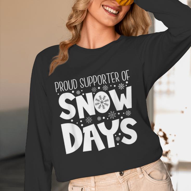 Proud Supporter Of Snow Days Teacher Christmas Men Women Women Long Sleeve T-Shirt, novelty gifts, funny gifts