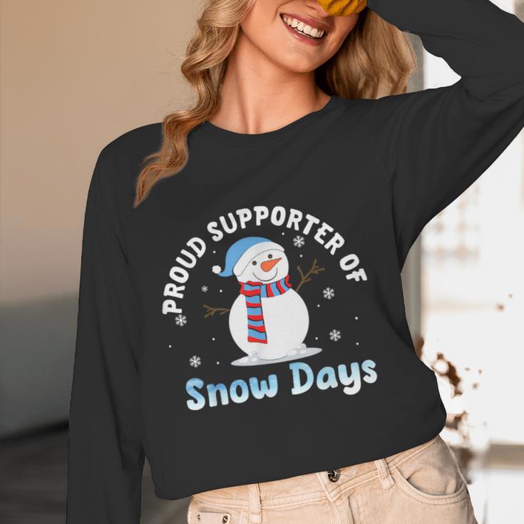 Proud Supporter Of Snow Days Teacher Women Long Sleeve T-Shirt, novelty gifts, funny gifts Proud Supporter Of Snow Days Teacher Women Long Sleeve T-Shirt, novelty gifts, funny gifts
