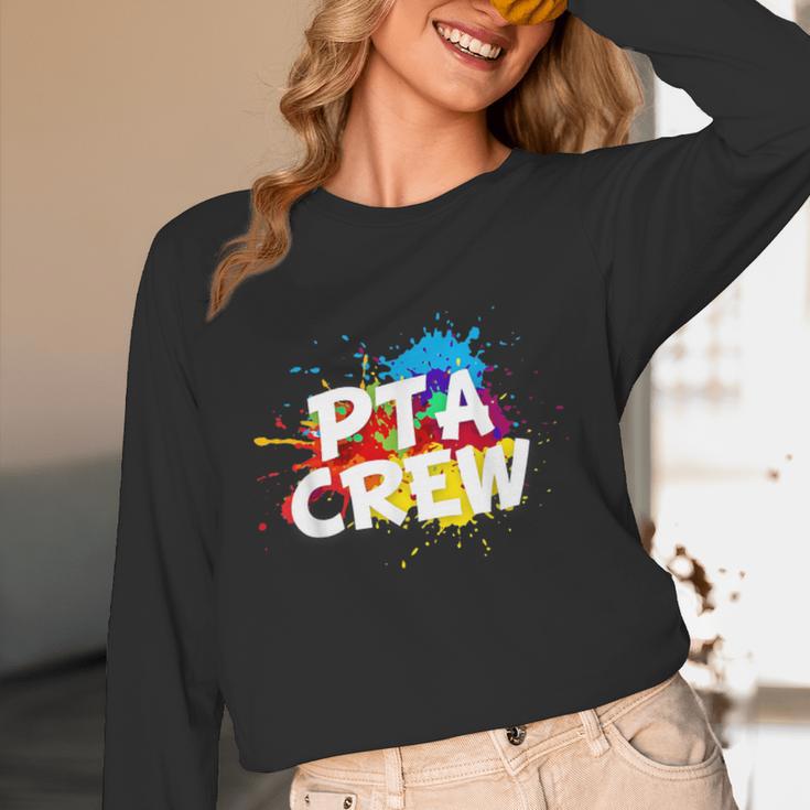 PTA Crew Back To School Volunteer Board Mom Parent Teacher Women Long Sleeve T-Shirt, novelty gifts, funny gifts