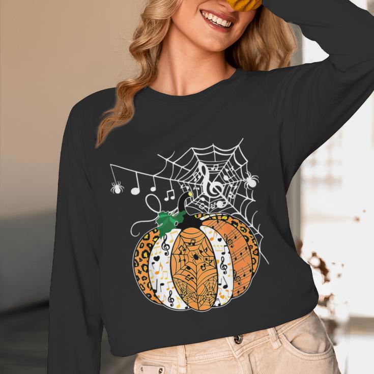 Pumpkin Music Teacher Halloween Fall Music Notes Autumn Women Long Sleeve T-Shirt, novelty gifts, funny gifts Pumpkin Music Teacher Halloween Fall Music Notes Autumn Women Long Sleeve T-Shirt, novelty gifts, funny gifts