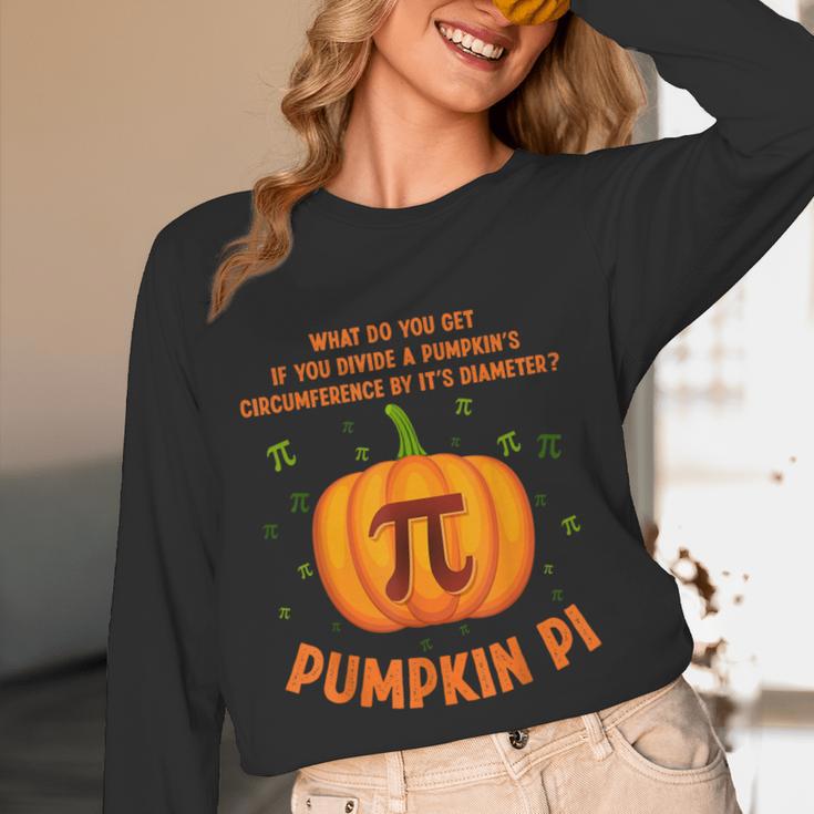 Pumpkin Pie Pi Math Teacher Shirt Halloween Men Adult Women Long Sleeve T-Shirt, novelty gifts, funny gifts