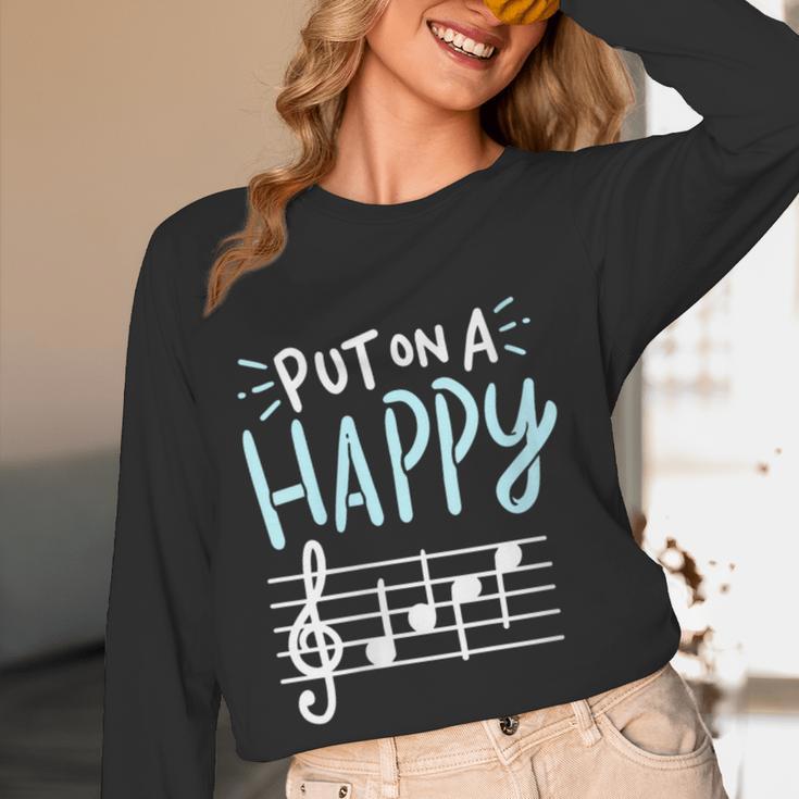Put On A Happy Face Music Music Teacher Women Long Sleeve T-Shirt, novelty gifts, funny gifts Put On A Happy Face Music Music Teacher Women Long Sleeve T-Shirt, novelty gifts, funny gifts