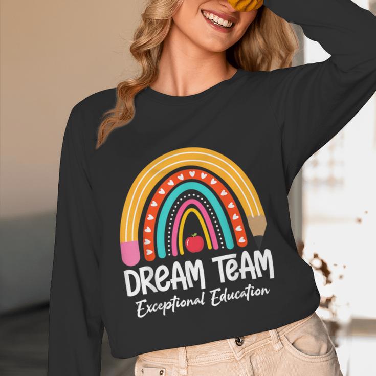 Rainbow Pencil Dream Exceptional Education Team SPED Teacher Women Long Sleeve T-Shirt, novelty gifts, funny gifts Rainbow Pencil Dream Exceptional Education Team SPED Teacher Women Long Sleeve T-Shirt, novelty gifts, funny gifts