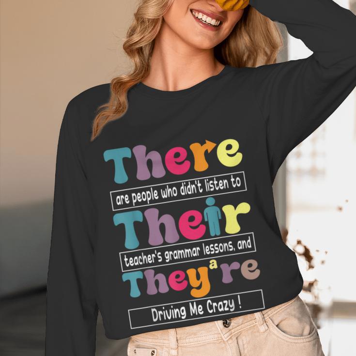 There Their They'Re English Teacher Grammar Memes Women Long Sleeve T-Shirt, novelty gifts, funny gifts There Their They'Re English Teacher Grammar Memes Women Long Sleeve T-Shirt, novelty gifts, funny gifts