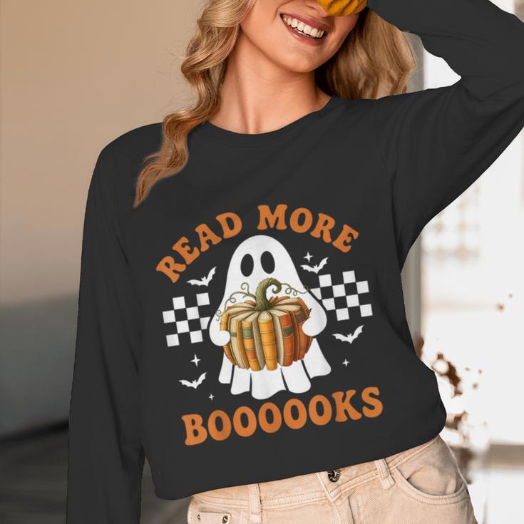 Read More Books Halloween Retro Pumpkin Reading Fall Teacher Women Long Sleeve T-Shirt, novelty gifts, funny gifts Read More Books Halloween Retro Pumpkin Reading Fall Teacher Women Long Sleeve T-Shirt, novelty gifts, funny gifts