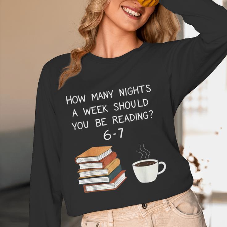 Reading 67 Six Seven Meme English Teacher Book Lover Women Long Sleeve T-Shirt, novelty gifts, funny gifts