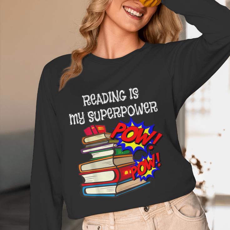 Reading Is My Super Power Superhero Best English Teacher Women Long Sleeve T-Shirt, novelty gifts, funny gifts Reading Is My Super Power Superhero Best English Teacher Women Long Sleeve T-Shirt, novelty gifts, funny gifts
