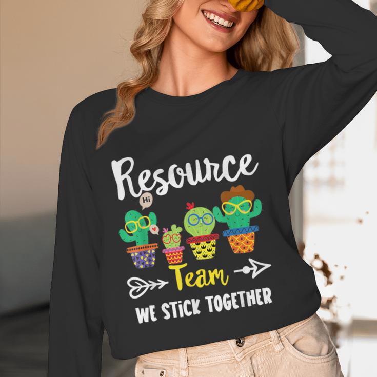 Resource Team Cactus Crew Resource Teacher Squad Women Long Sleeve T-Shirt, novelty gifts, funny gifts Resource Team Cactus Crew Resource Teacher Squad Women Long Sleeve T-Shirt, novelty gifts, funny gifts
