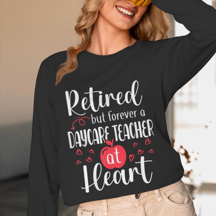 Retired Daycare Teacher Retirement For Daycare Teacher Women Long Sleeve T-Shirt, novelty gifts, funny gifts Retired Daycare Teacher Retirement For Daycare Teacher Women Long Sleeve T-Shirt, novelty gifts, funny gifts
