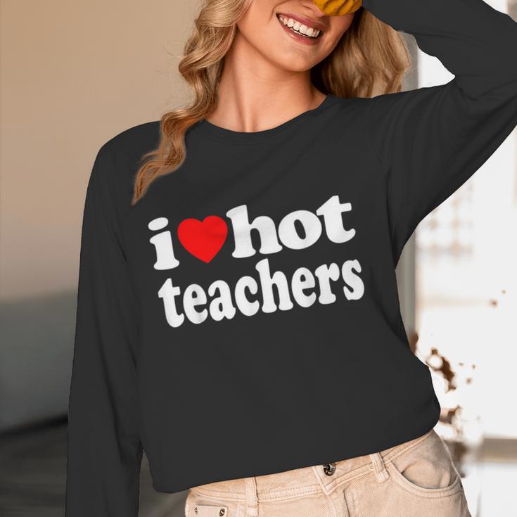 Retro I Love Hot Teachers Vintage I Heart Hot Teacher Men Women Girls Kids Women Long Sleeve T-Shirt, novelty gifts, funny gifts