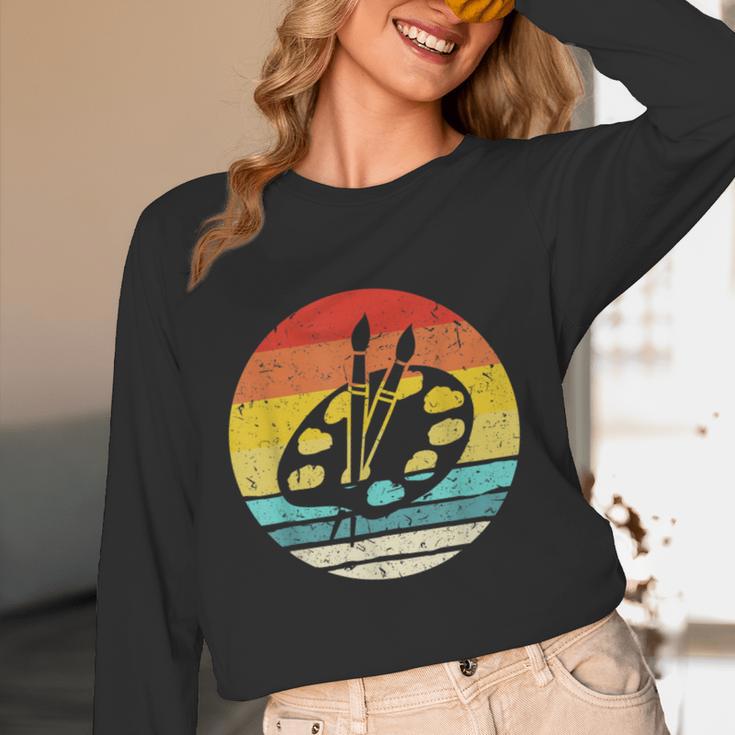 Retro Vintage Paint Palette Costume Artist Art Teacher Men Women Women Long Sleeve T-Shirt, novelty gifts, funny gifts Retro Vintage Paint Palette Costume Artist Art Teacher Men Women Women Long Sleeve T-Shirt, novelty gifts, funny gifts