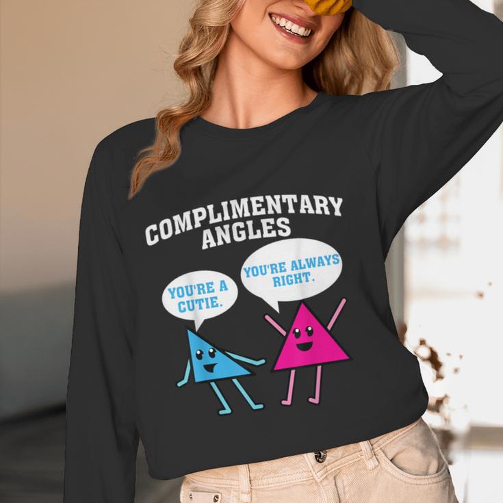 Right Acute Triangle Math Teacher Cool Geometry Women Long Sleeve T-Shirt, novelty gifts, funny gifts
