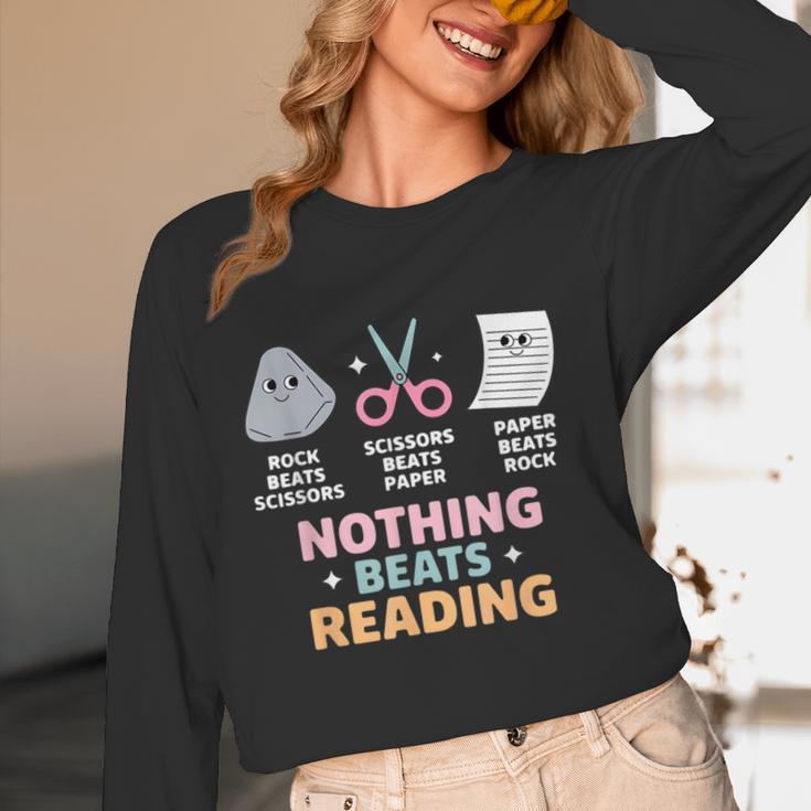 Rock Paper Scissors Teacher Librarian Nothing Beats Reading Women Long Sleeve T-Shirt, novelty gifts, funny gifts Rock Paper Scissors Teacher Librarian Nothing Beats Reading Women Long Sleeve T-Shirt, novelty gifts, funny gifts