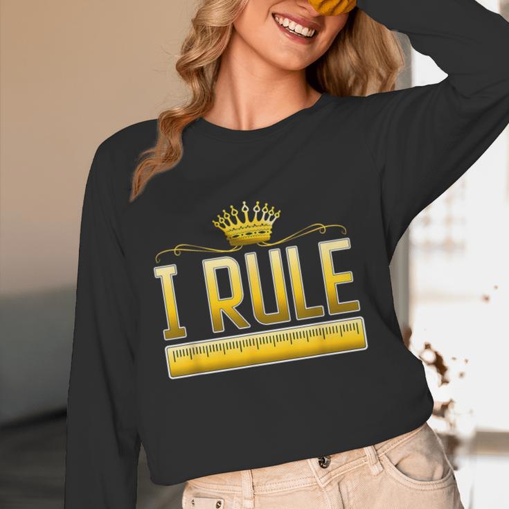 I Rule Math Ruler Mathematics Pun Math Teacher Men Women Girls Kids Women Long Sleeve T-Shirt, novelty gifts, funny gifts I Rule Math Ruler Mathematics Pun Math Teacher Men Women Girls Kids Women Long Sleeve T-Shirt, novelty gifts, funny gifts