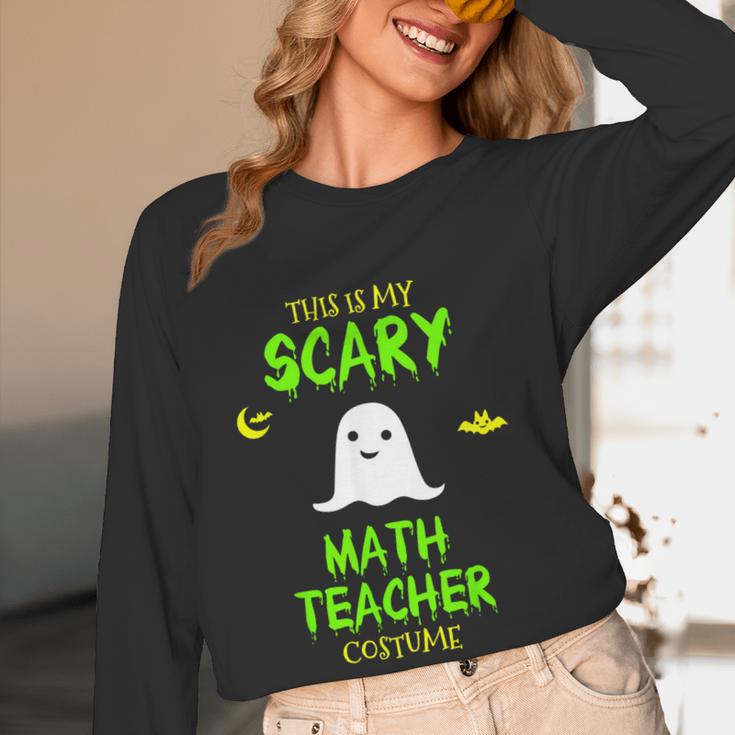 Scary Math Teacher Costume Halloween Lazy Easy Christmas Women Long Sleeve T-Shirt, novelty gifts, funny gifts Scary Math Teacher Costume Halloween Lazy Easy Christmas Women Long Sleeve T-Shirt, novelty gifts, funny gifts