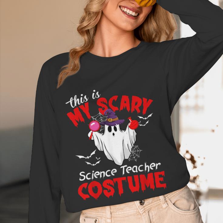 This Is My Scary Science Teacher Costume Ghost Halloween Women Long Sleeve T-Shirt, novelty gifts, funny gifts This Is My Scary Science Teacher Costume Ghost Halloween Women Long Sleeve T-Shirt, novelty gifts, funny gifts