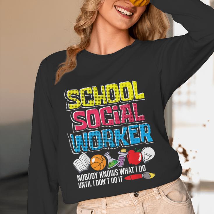 School Social Worker Teacher Caseworker Public Servant LSW Women Long Sleeve T-Shirt, novelty gifts, funny gifts School Social Worker Teacher Caseworker Public Servant LSW Women Long Sleeve T-Shirt, novelty gifts, funny gifts