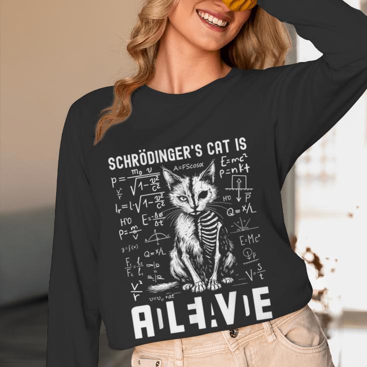 Schrodinger's Cat Dead And Alive Physics Teacher Women Long Sleeve T-Shirt, novelty gifts, funny gifts Schrodinger's Cat Dead And Alive Physics Teacher Women Long Sleeve T-Shirt, novelty gifts, funny gifts