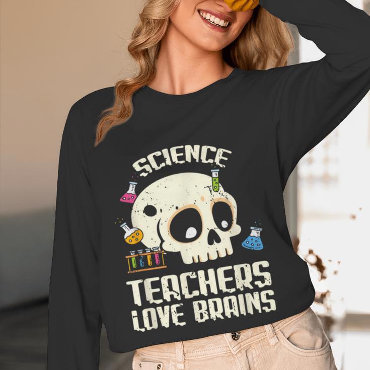 Science Teachers Love Brains Teachers Halloween Women Long Sleeve T-Shirt, novelty gifts, funny gifts Science Teachers Love Brains Teachers Halloween Women Long Sleeve T-Shirt, novelty gifts, funny gifts