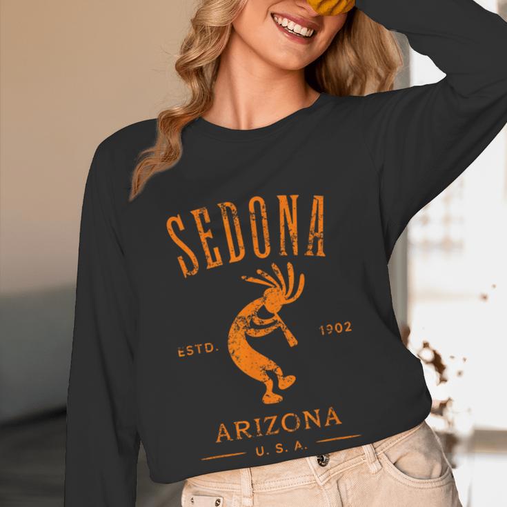 Sedona Arizona Southwestern Style Souvenir Vintage Women Long Sleeve T-Shirt, novelty gifts, funny gifts