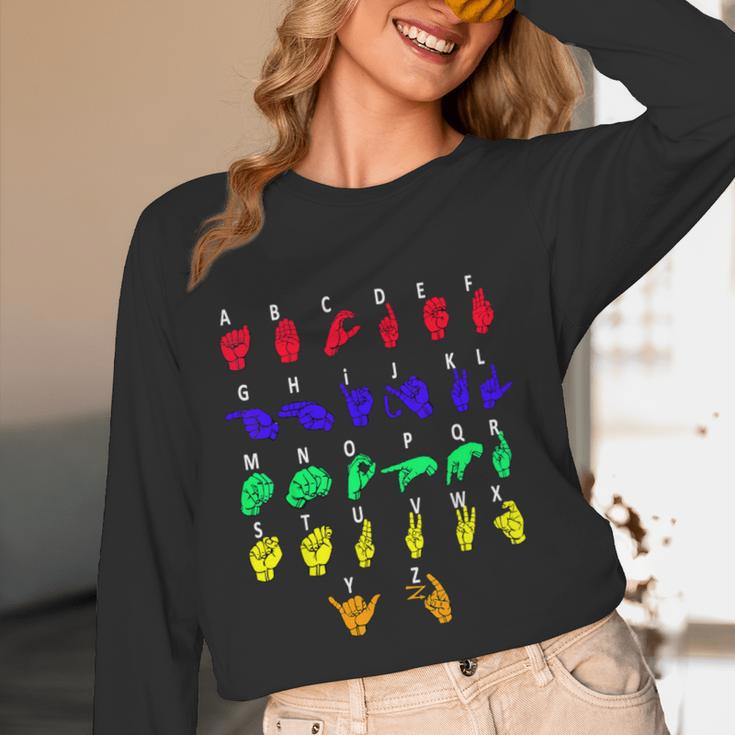 Sign Language Alphabet For ASL Interpreter Deaf Teacher Stud For Men Women Girls Kids Women Long Sleeve T-Shirt, novelty gifts, funny gifts Sign Language Alphabet For ASL Interpreter Deaf Teacher Stud For Men Women Girls Kids Women Long Sleeve T-Shirt, novelty gifts, funny gifts