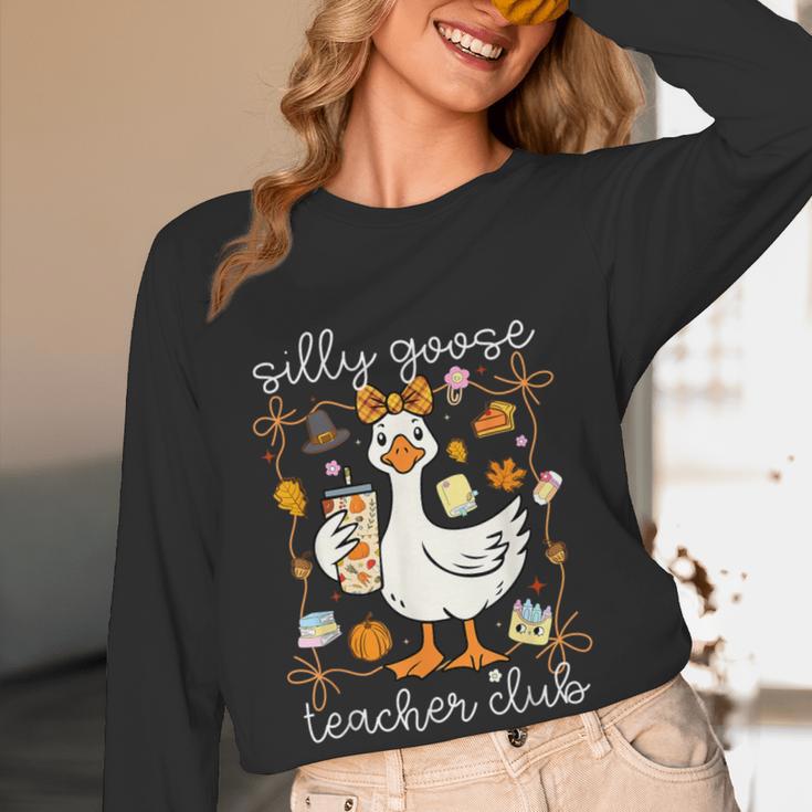Silly Goose Teachers Club Cozy Fall Teacher Women Long Sleeve T-Shirt, novelty gifts, funny gifts Silly Goose Teachers Club Cozy Fall Teacher Women Long Sleeve T-Shirt, novelty gifts, funny gifts