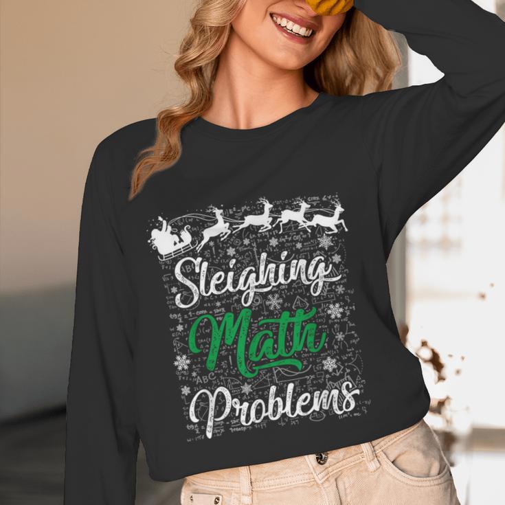 Sleighing Math Problem Xmas In Math Teacher Christmas Men Women Women Long Sleeve T-Shirt, novelty gifts, funny gifts Sleighing Math Problem Xmas In Math Teacher Christmas Men Women Women Long Sleeve T-Shirt, novelty gifts, funny gifts