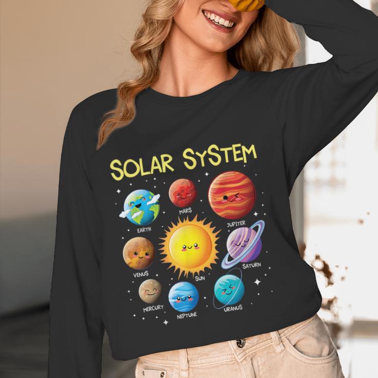 Solar System Cute Face Planets Space Science Teacher School Women Long Sleeve T-Shirt, novelty gifts, funny gifts Solar System Cute Face Planets Space Science Teacher School Women Long Sleeve T-Shirt, novelty gifts, funny gifts