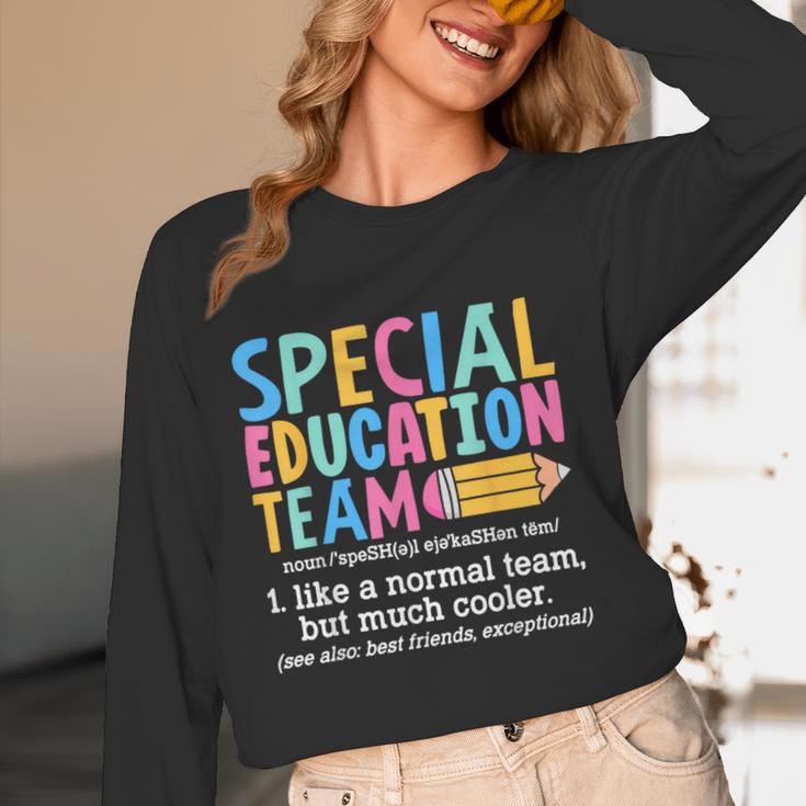 Special Education Team Definition Retro Ed Team Crew Teacher Women Long Sleeve T-Shirt, novelty gifts, funny gifts