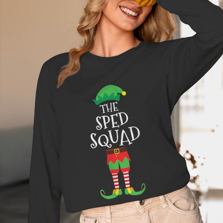 SPED Squad Elf Teacher Matching Christmas Party Pajama Women Long Sleeve T-Shirt, novelty gifts, funny gifts SPED Squad Elf Teacher Matching Christmas Party Pajama Women Long Sleeve T-Shirt, novelty gifts, funny gifts