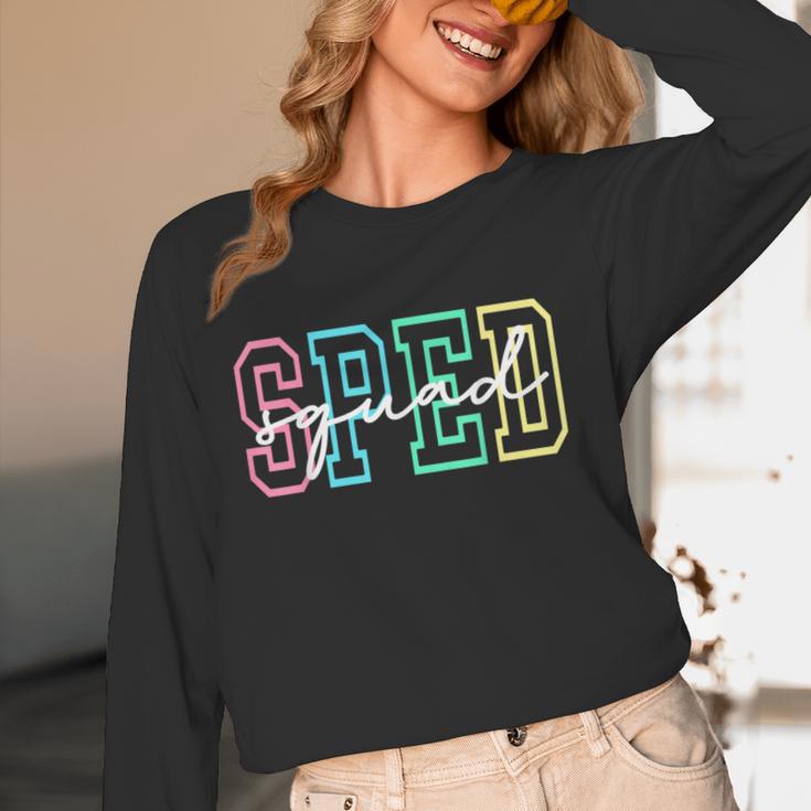 SPED Squad Team SPED Teacher Special Education Teacher Women Long Sleeve T-Shirt, novelty gifts, funny gifts