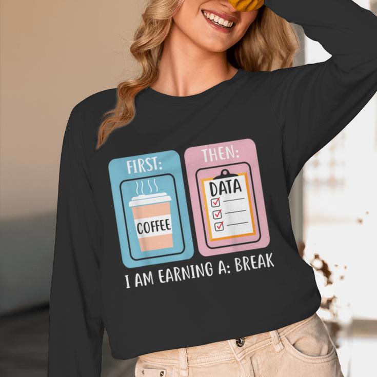 SPED Teacher Special Education First Coffee Then Data Women Long Sleeve T-Shirt, novelty gifts, funny gifts SPED Teacher Special Education First Coffee Then Data Women Long Sleeve T-Shirt, novelty gifts, funny gifts