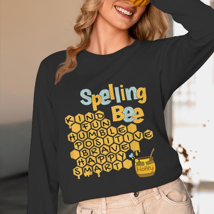Spelling Bee Kind Positive Kindness Women Teacher Women Long Sleeve T-Shirt, novelty gifts, funny gifts Spelling Bee Kind Positive Kindness Women Teacher Women Long Sleeve T-Shirt, novelty gifts, funny gifts