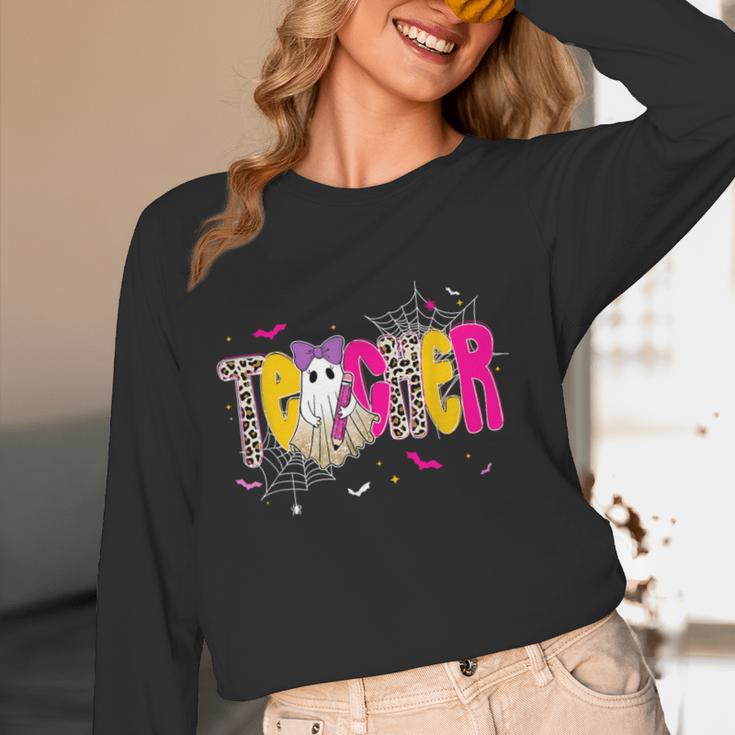 Spooky Halloween Teacher Para Counselor SPED Preppy Boo Kids Women Long Sleeve T-Shirt, novelty gifts, funny gifts Spooky Halloween Teacher Para Counselor SPED Preppy Boo Kids Women Long Sleeve T-Shirt, novelty gifts, funny gifts
