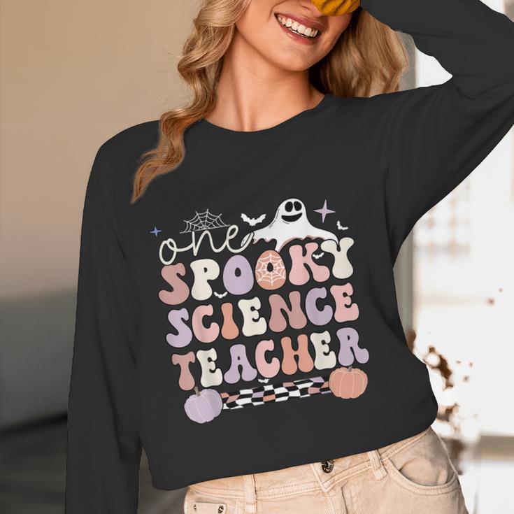 Spooky Science Teacher Halloween Science Teaching For Men Women Women Long Sleeve T-Shirt, novelty gifts, funny gifts
