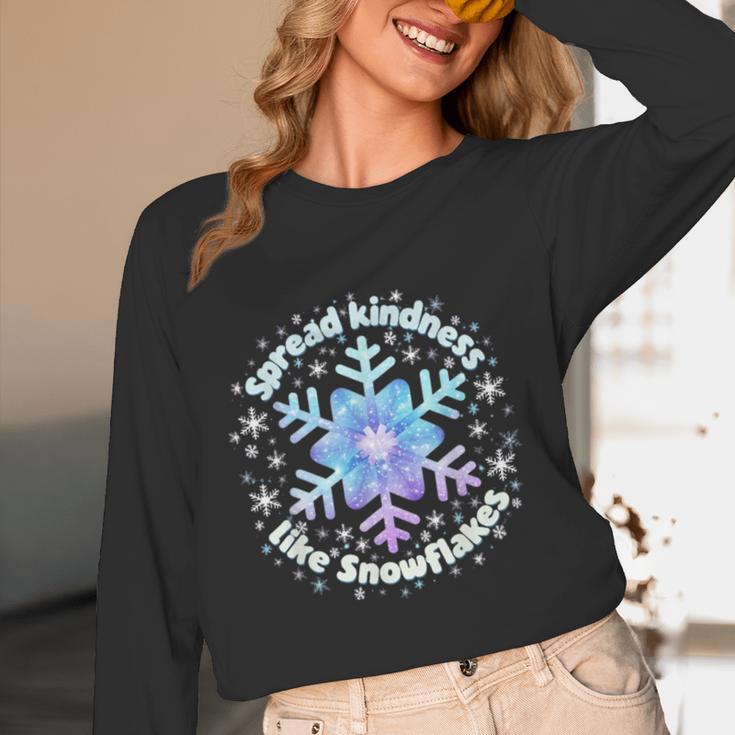 Spread Kindness Like Snowflakes Christmas Teacher Unity Day Women Long Sleeve T-Shirt, novelty gifts, funny gifts Spread Kindness Like Snowflakes Christmas Teacher Unity Day Women Long Sleeve T-Shirt, novelty gifts, funny gifts