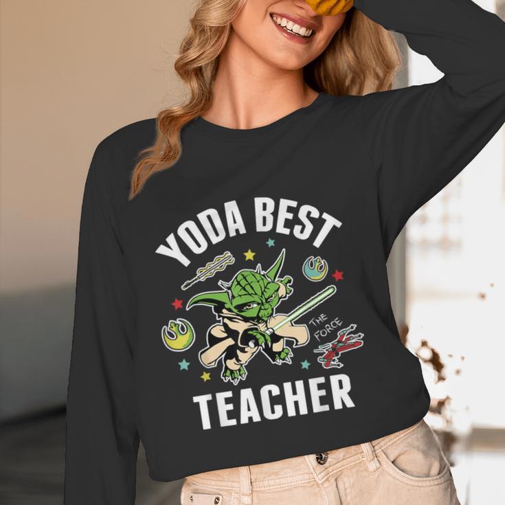 Star Wars Yoda Best Teacher Icons Women Long Sleeve T-Shirt, novelty gifts, funny gifts