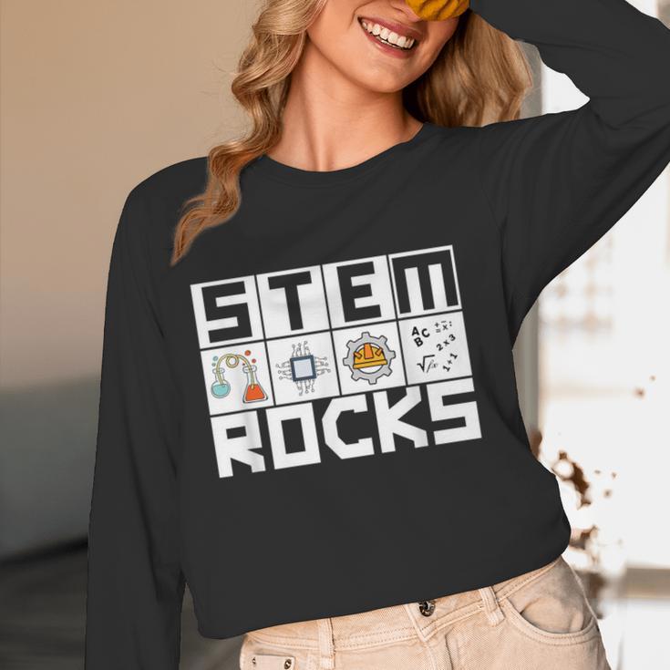 STEM Rocks Science Technology Engineering Math STEM Teacher Women Long Sleeve T-Shirt, novelty gifts, funny gifts STEM Rocks Science Technology Engineering Math STEM Teacher Women Long Sleeve T-Shirt, novelty gifts, funny gifts