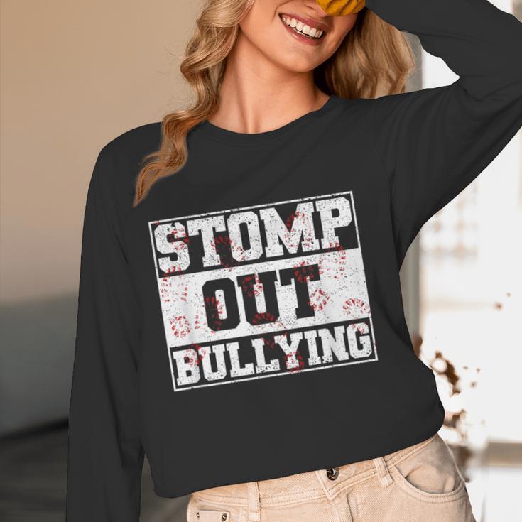 Stomp Out Bullying Back To School Education Teacher Women Long Sleeve T-Shirt, novelty gifts, funny gifts Stomp Out Bullying Back To School Education Teacher Women Long Sleeve T-Shirt, novelty gifts, funny gifts