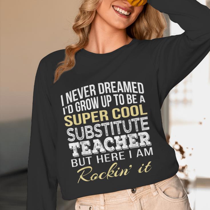 Substitute Teacher T Shirt School Tee Women Long Sleeve T-Shirt, novelty gifts, funny gifts Substitute Teacher T Shirt School Tee Women Long Sleeve T-Shirt, novelty gifts, funny gifts
