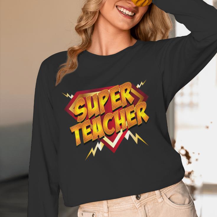 Super Teacher Superhero Back To School Teacher's Women Long Sleeve T-Shirt, novelty gifts, funny gifts Super Teacher Superhero Back To School Teacher's Women Long Sleeve T-Shirt, novelty gifts, funny gifts