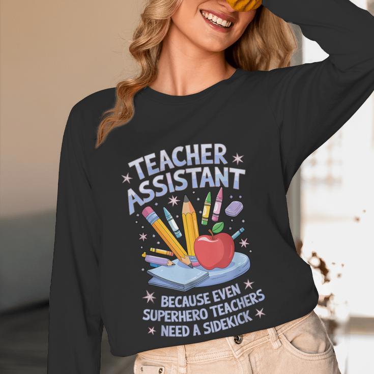 Superhero Sidekick Teaching Teach School Teacher Assistant Women Long Sleeve T-Shirt, novelty gifts, funny gifts Superhero Sidekick Teaching Teach School Teacher Assistant Women Long Sleeve T-Shirt, novelty gifts, funny gifts