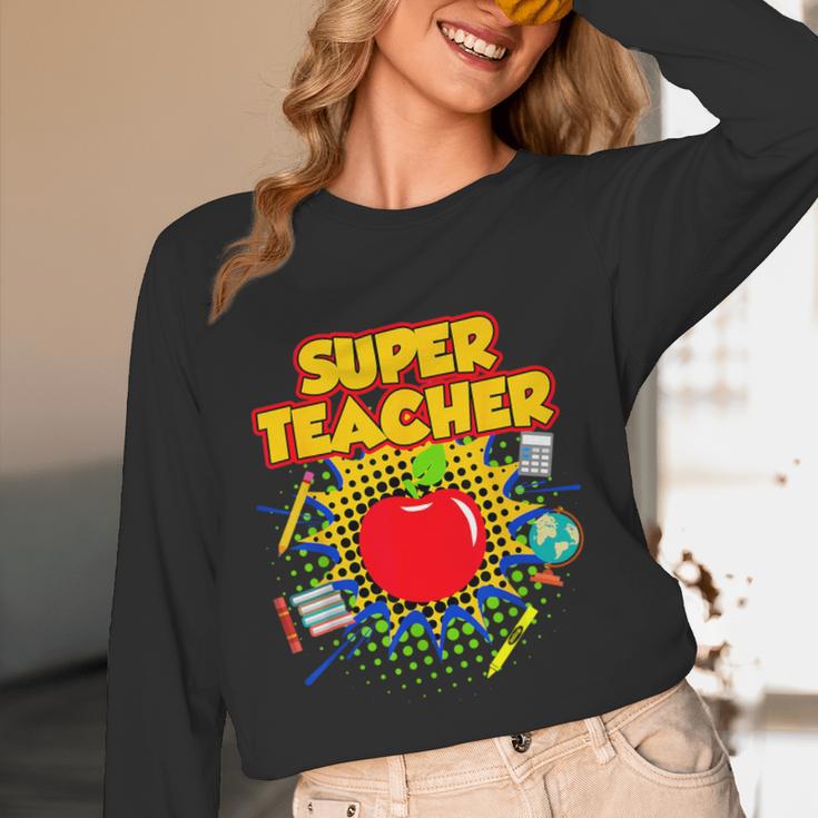 Superhero Teacher Appreciation Teaching Tee Women Long Sleeve T-Shirt, novelty gifts, funny gifts Superhero Teacher Appreciation Teaching Tee Women Long Sleeve T-Shirt, novelty gifts, funny gifts