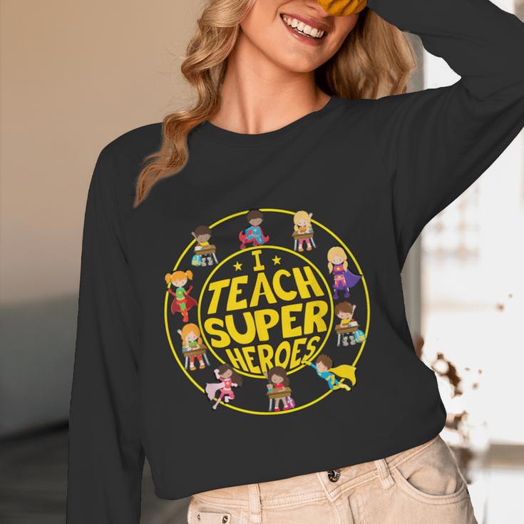 Superhero Teacher I Teach Super Heroes Women Long Sleeve T-Shirt, novelty gifts, funny gifts Superhero Teacher I Teach Super Heroes Women Long Sleeve T-Shirt, novelty gifts, funny gifts