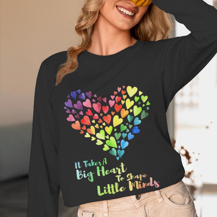 It Takes A Big Heart To Shape Little Minds Teacher Student Men Women Kids Women Long Sleeve T-Shirt, novelty gifts, funny gifts It Takes A Big Heart To Shape Little Minds Teacher Student Men Women Kids Women Long Sleeve T-Shirt, novelty gifts, funny gifts