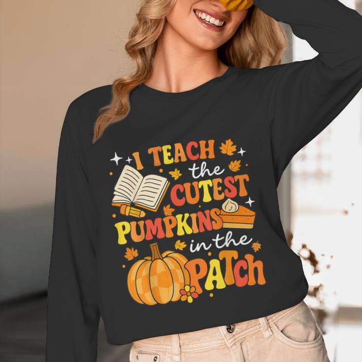 I Teach The Coolest Pumpkins In The Patch Teacher Halloween Women Long Sleeve T-Shirt, novelty gifts, funny gifts I Teach The Coolest Pumpkins In The Patch Teacher Halloween Women Long Sleeve T-Shirt, novelty gifts, funny gifts