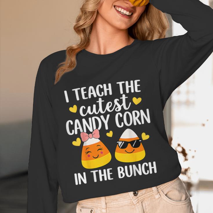 I Teach The Cutest Candy Corn In The Bunch Teacher Halloween Women Long Sleeve T-Shirt, novelty gifts, funny gifts I Teach The Cutest Candy Corn In The Bunch Teacher Halloween Women Long Sleeve T-Shirt, novelty gifts, funny gifts